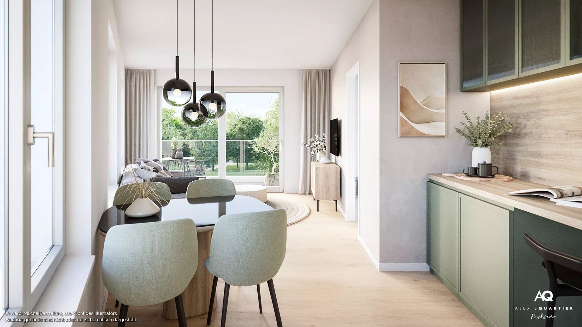 Innenraumvisualisierung Projekt Alexis Quartier 4