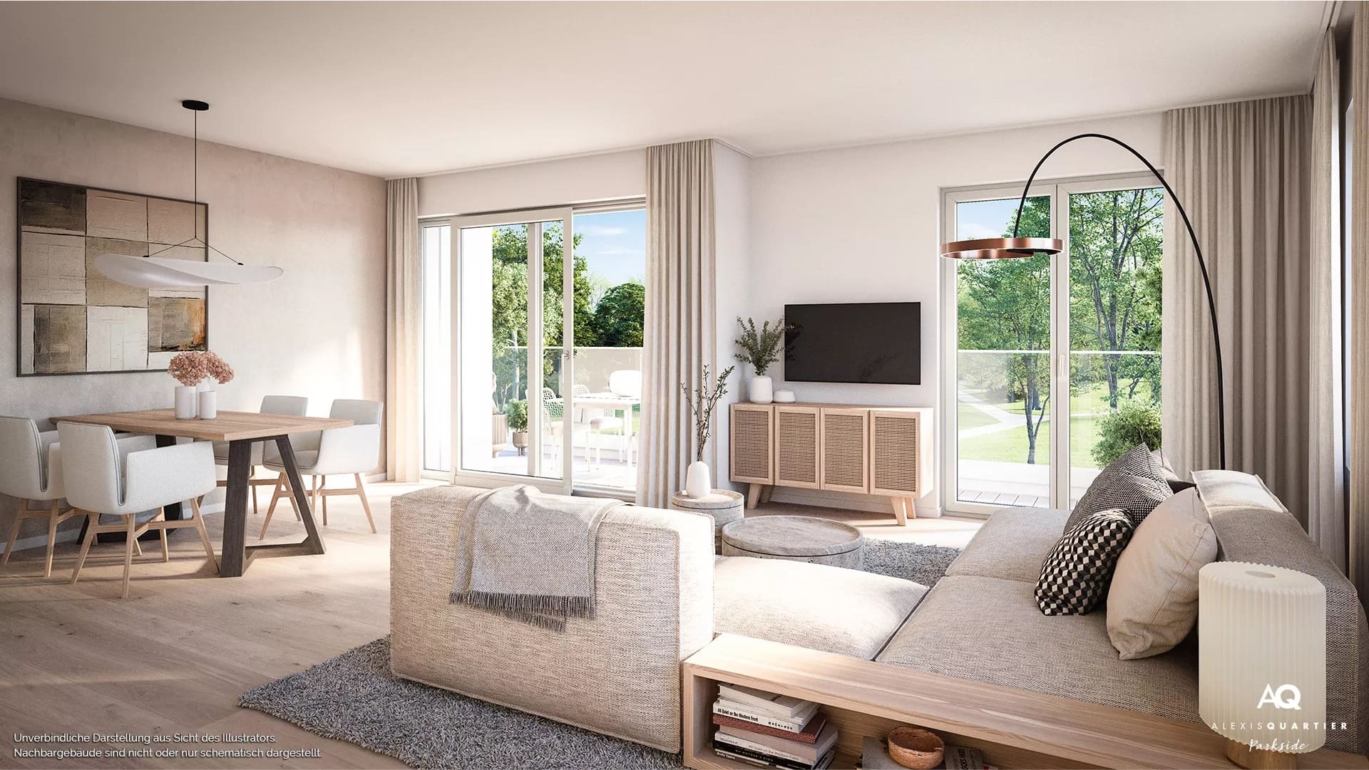 Innenraumvisualisierung Projekt Alexis Quartier 7