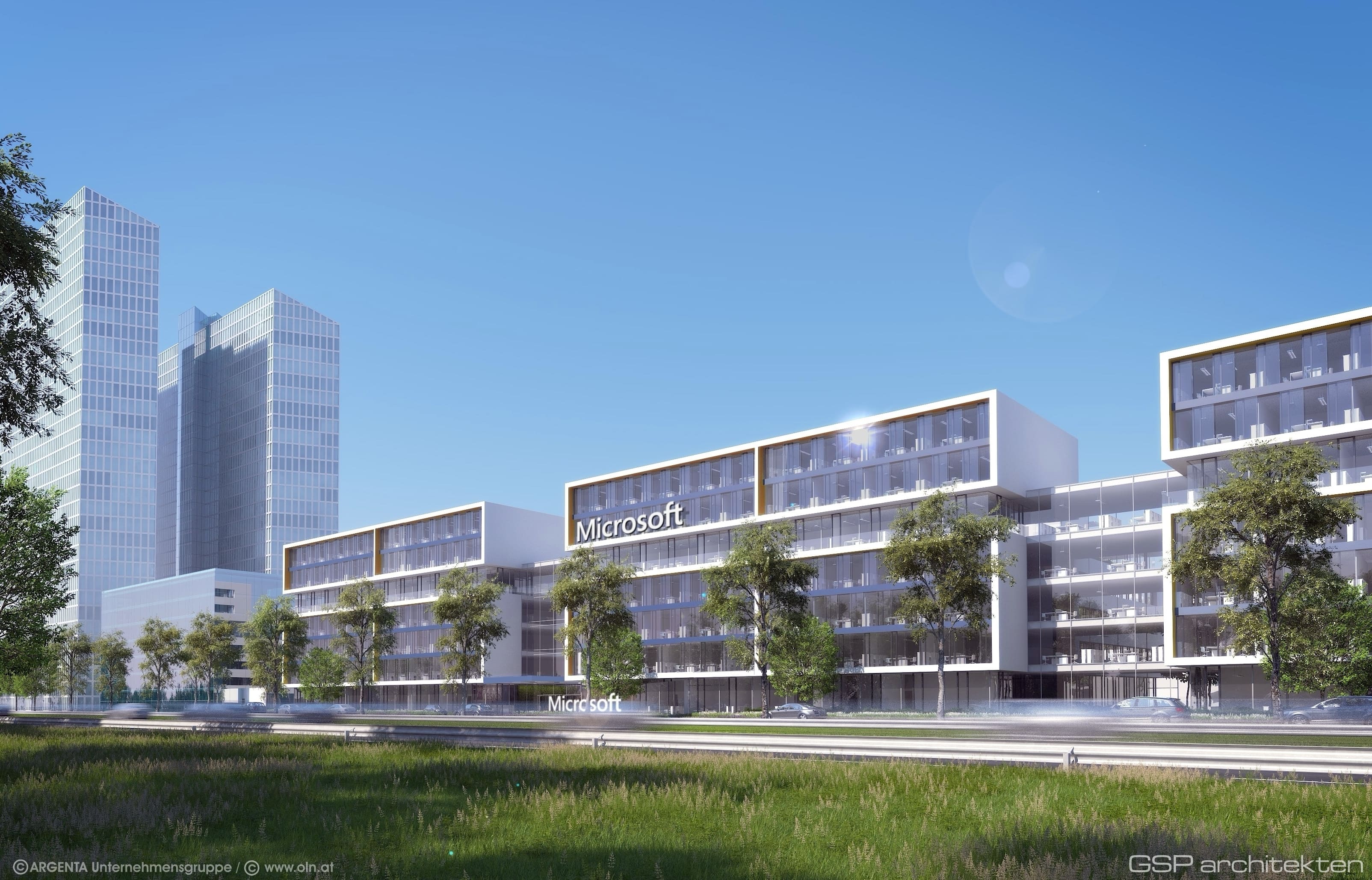 Aussenvisualisierung Projekt Microsoft Zentrale München 1