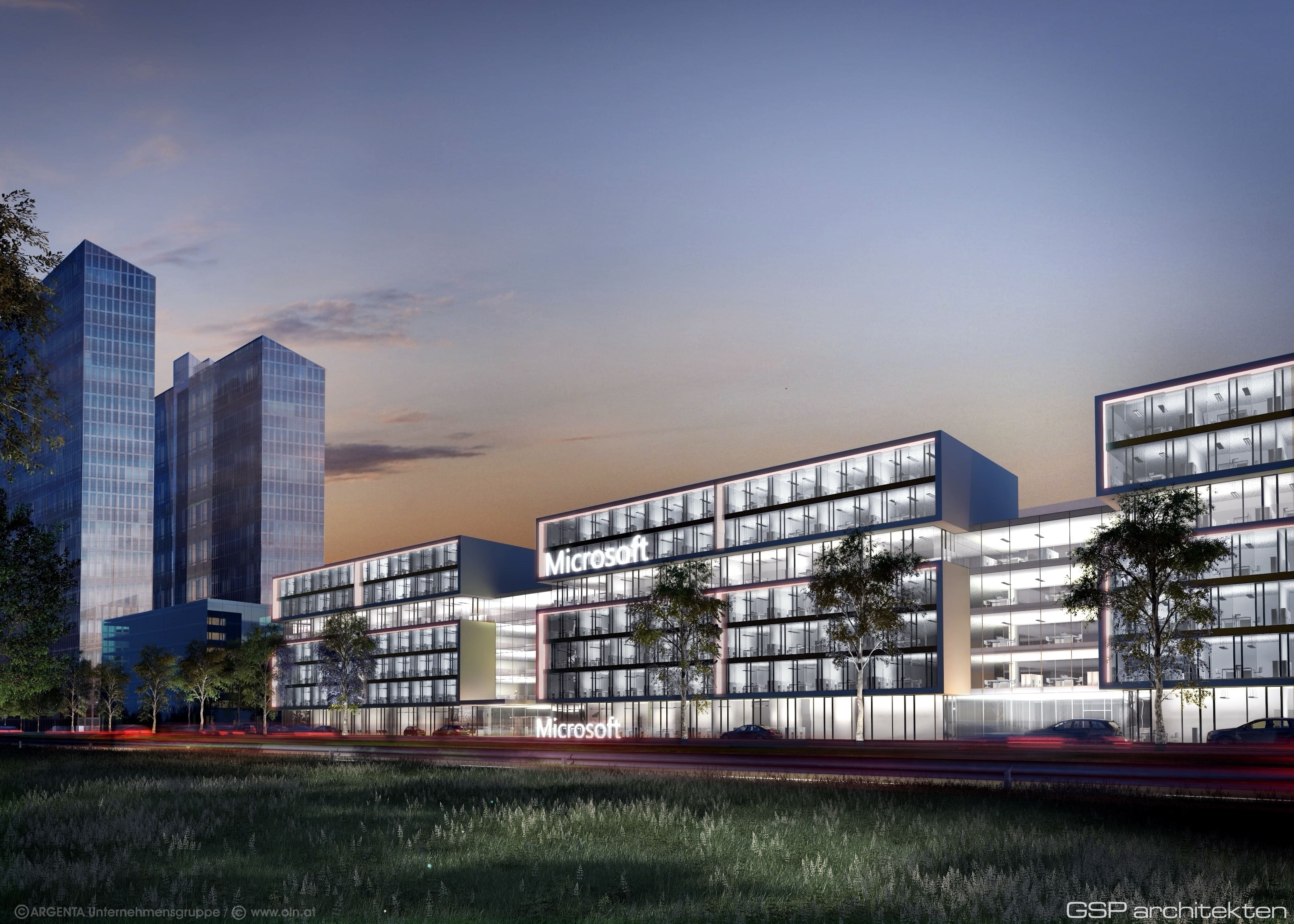 Aussenvisualisierung Projekt Microsoft Zentrale München 2